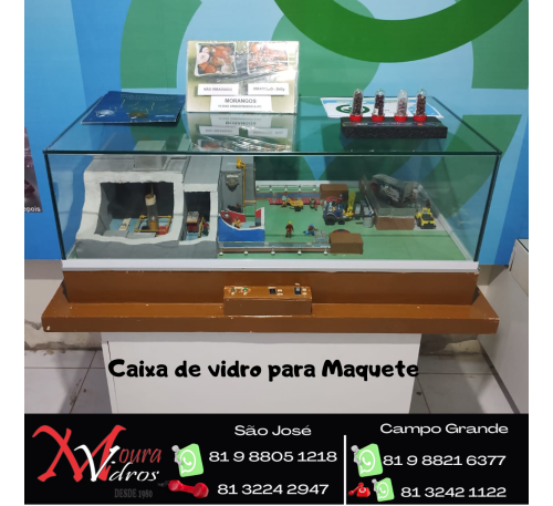 Caixa de vidro para maquete